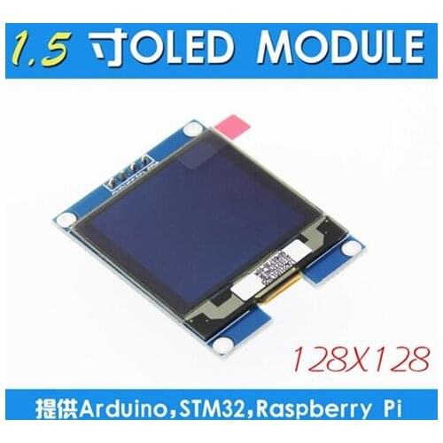 1.5 inch 4P White OLED Screen Module SSD1327 Drive IC 128*128 IIC Interface