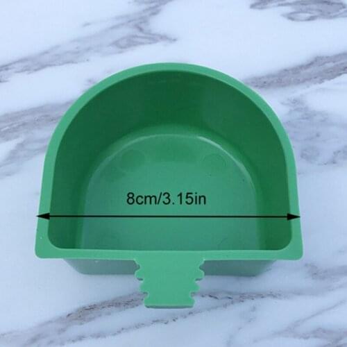 1PCS Removable Bird Water Dish Plastic Semi-circle Parrot Water Bowl Bird Feeding Bowl Cage Hanging Food Water Bowl Legendog