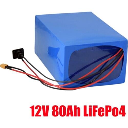 12v 80Ah lifepo4 rechargeable battery pack for India solar street lights with 10A Charger