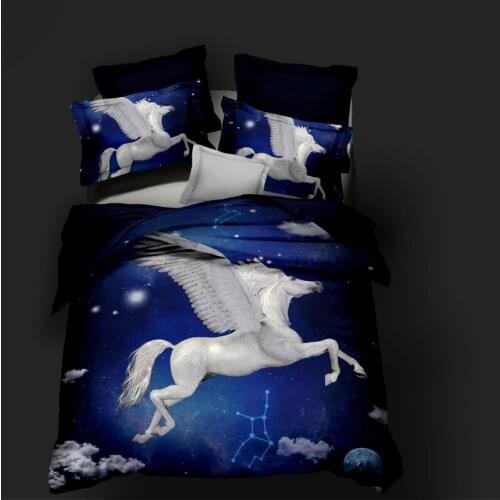 3D Duvet Cover Sets Bedding Sets Quilt Cover and Pillowslip 200*200 200*230 228*228cm Design Animal Horse Bed Linen in Stock