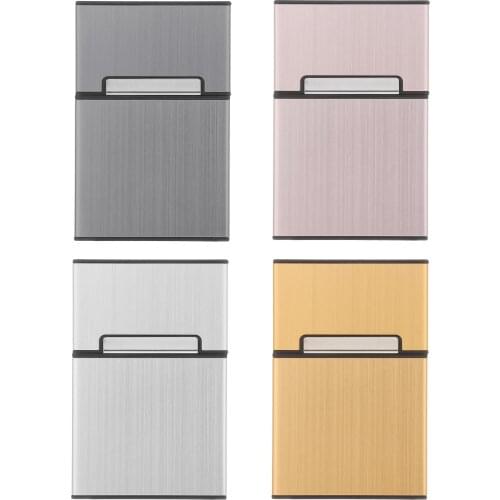 Aluminum Elegant Smoke 20 Cigarette Case Scratch Resistant Moisture Proof Pack Cover King Size Box Accessory for Men Gift