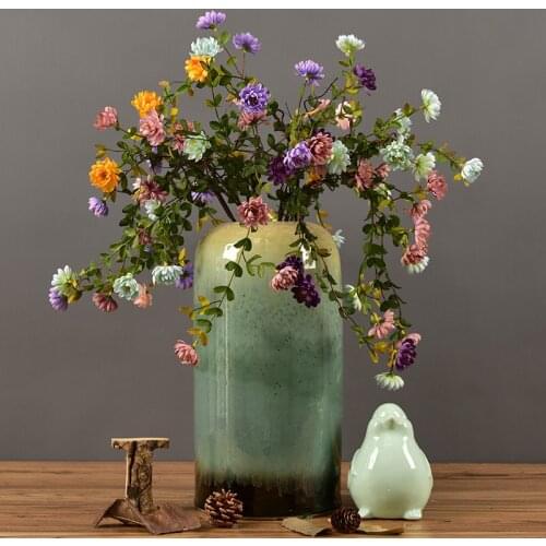 10 Pcs Artificial Feel Small Daisy High-end Wild Fun Fake Flower Single Chrysanthemum Restaurant Floral Decoration Wholesale