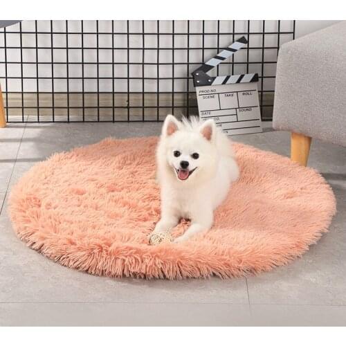 Round Dog Beds House Soft Long Plush Best Pet Dog Bed For Dogs Basket Cushion Cat Bed Cat Mat Dog Sleeping Sofa Dog Accessories