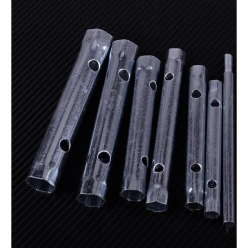 LETAOSK 7pcs Steel 6-17mm Tubular Box Wrench Tube Spanner Metric Socket Set Tool Kit