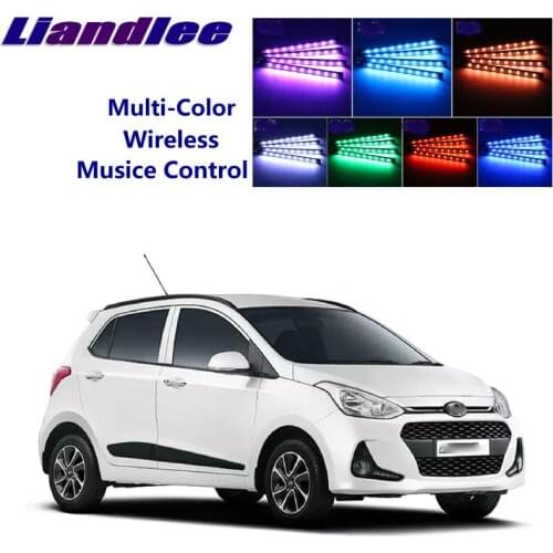 LiandLee Car Interior Floor Decorative Atmosphere Accent Ambient Neon light For Hyundai i10 Grand Xcent Inokom For Dodge i 10