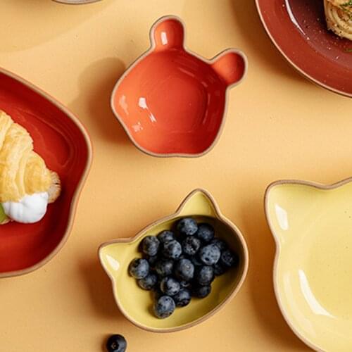 Tableware Bowl Heart Shaped Glass Fruit Salad Seasoning Bowl Food Sauce Plate Appetizer Plate Kitchen Tool Kitchen Accessories