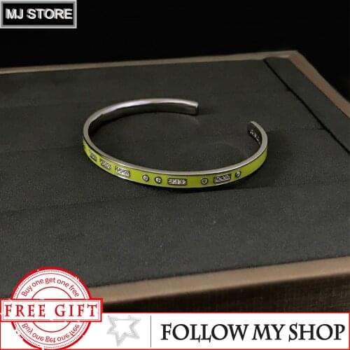 MEIJI S925 Silver Fashion Charms Bangle Copy 1:1 Cuff Bracelet Morse Code For Women Luxury Brand Monaco Jewelry Bracelet Gift