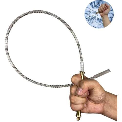 Self Defense Multi-Purpose Whip Car Emergency Tool EDC Tactical Whip Steel Whip Outdoor Whip and Portable Wushu Whip