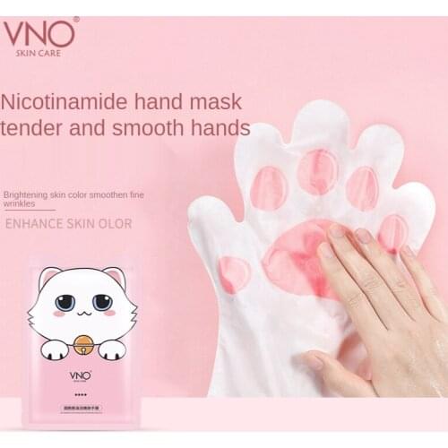 Niacinamide Goat Milk Rejuvenation Cat Hand Mask Moisturizing Whitening Tender Skin Care Exfoliating Calluses Repairing Cuticles