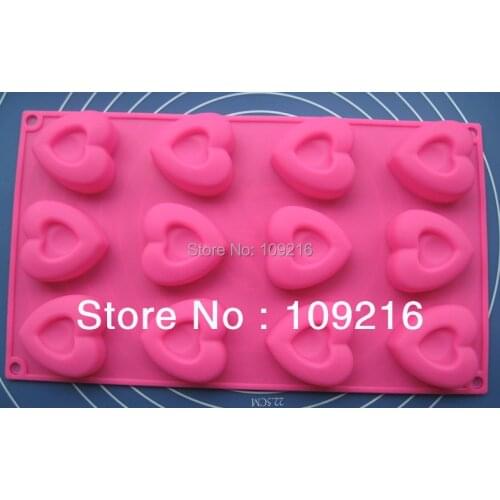 Wholesale!!! 1pcs 12 Holes Little Love Food Grade Silicone Cake/Chocolate/Pudding/Jelly/Ice DIY mold
