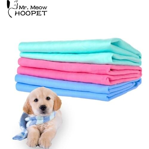 Hoopet Dog Cat Pet Bath Shower Towel Pink Blue Breathable Absorbent Towel Cute Pet Cleaning Supplies