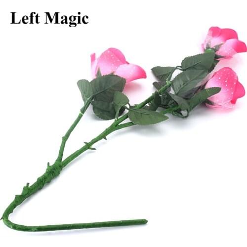 Light Rose Queen Magic Tricks Lighting Flower For Magicians Stage Illusion Magie Gimmick Props Accessories Magic Toys