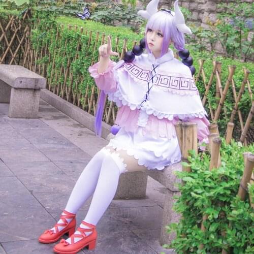 Japanese Anime Miss Kobayashis Dragon Maid Kamui Kanna Cosplay Costumes Girls Kawai Lolita Dress Uniform Halloween Costumes