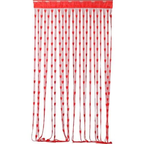 Fityle Heart String Tassel Door Window Panel Curtain Room Divider Home Decoration for Kitchen Door Window Living Room Bedroom