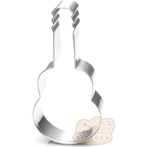 1pc Music Guitar Stainless Steel Cookie Cutter Pastry Biscuit Fondant Cake Baking Mold DIY Cake Decorating Tools H309