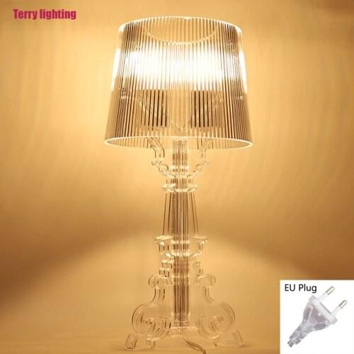 Acrylic bedroom desk lamp bedside lamp living room desk lamp study desk lighting crystal art decoration ghost night E27 EU plug