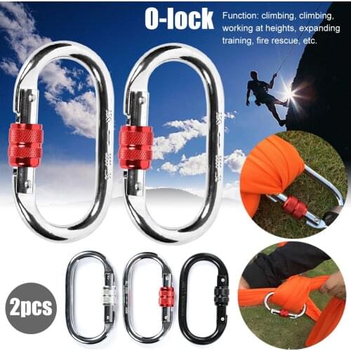 1 Pair Yoga Accessories 25KN Professional Master Lock Aluminum Carabiner Rock Climbing Buckle Equipment Outdoor for Yoga Hammock