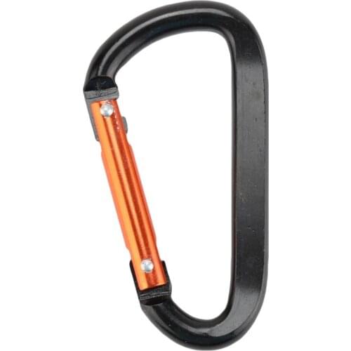 2pcs Aluminium Safety Buckle Climbing Button Carabiner Outdoor Sports Hiking D-ring Snap Clip Lock Buckle Hook