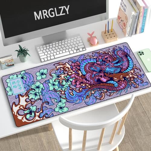 40*90CM Japanese Style XXL Large Mouse Pad Ukiyo-e Dragon Carpet PC Computer Gaming Accessories Mousepads Desk Mat for CS GO LOL