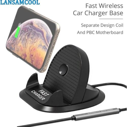 Qi Fast Wireless Car Charger For IPhone 11/12 Pro Max Car Phone Holder 10W Wireless Car Charging Mount For iPhone/Samsung