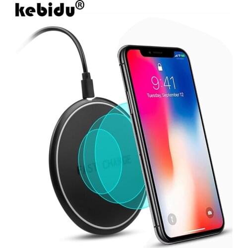 Kebidu Qi 10W Quick Wireless Cell Phone Charging Pad Fast Charger for iphone Samsung HUAWEI XIAOMI Mobile Wireless Charger Pad