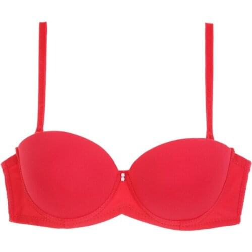 Women Sexy Lingerie Padded Push Up Bra Ladies Underwear Solid Seamless 1/2 Cup Bra Underwire