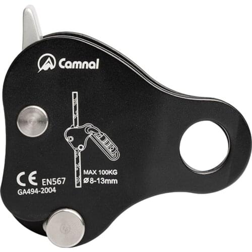 CAMNAL Safety Climbing Protective Ascender 220LB Climbing Protective Device Rope Grip Outdoor Climbing Rigging 8-13MM Rope