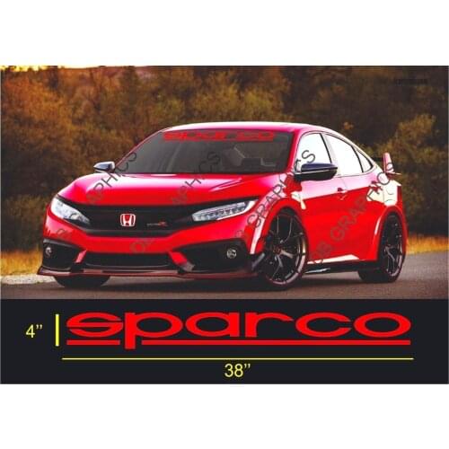 For Auto Car Front Reflective Windshield Decal Glass Banner SPARCO Vinyl Sticker