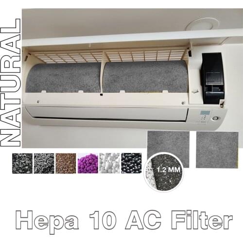 Air Conditioning Hepa filter Home and Office Wall Type Hepa Air Conditioner Filter Titanium Natural Silver Ion Nano Coating