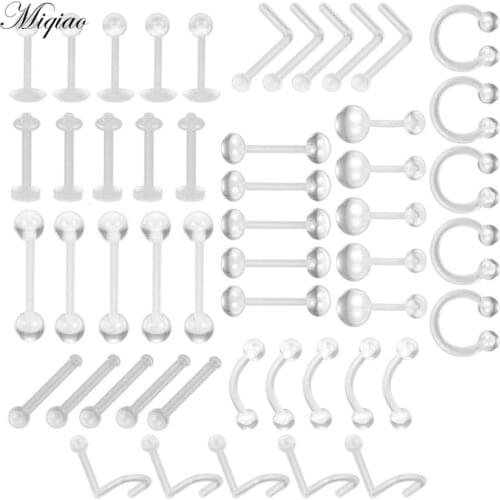 Miqiao Fashion Hot Sale Acrylic Multifunctional Umbilical Nail Eyebrow Lip Nail UV Soft Rod Ear Plug Exquisite Piercing Jewelry