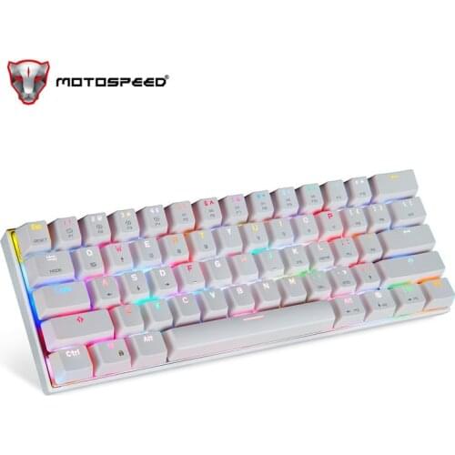 MOTOSPEED CK62 Wireless Gaming Keyboard Mechanical Keypad 61 Keys RGB LED Backlight Gaming Keyboard
