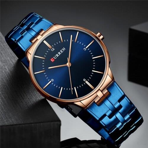 Men Watch Top Luxury Brand CURREN Fashion Casual Men’s Watches Stainless Steel Waterproof Business Male Clock Relogio Masculino