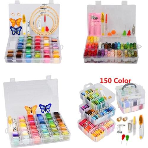 New Arrival Embroidery Thread Magic Embroidery Pen Punch Needle Kit Cross Stitch Kits Embroidery Hoop DIY Sewing Accessory Tools