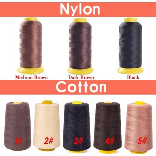 Alileader 1500M Nylon Hair Weaving Thread For Hair Sew In Black Cotton Thread For Sewing Machine Nylon Thread For Sewing Clothes