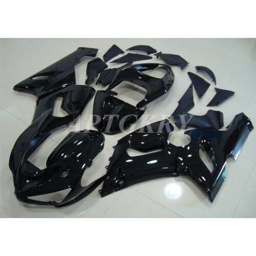 New ABS Plastic Shell Motorcycle Fairing kit Fit For Kawasaki Ninja ZX6R 636 ZX-6R 2005 2006 Bodywork set Black Bright