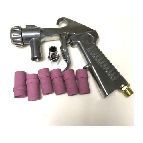 Sand blast gun with 6 ceramic sand blast nozzles/sandblaster gun
