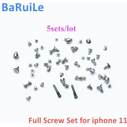 BaRuiLe 5sets Complete Full Screws Set For iPhone 11 Pro Max With Plug Bottom Screw Replacement Parts
