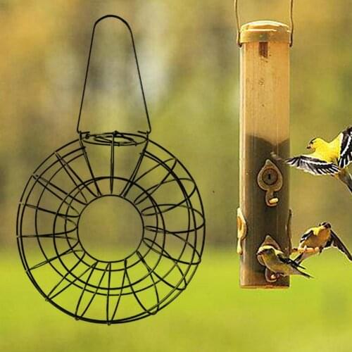Portable Bird Feeder Eco-friendly Anti-deform Metal Hanging Food Feeder for Garden Yard Farm Accessories portable bird feeder