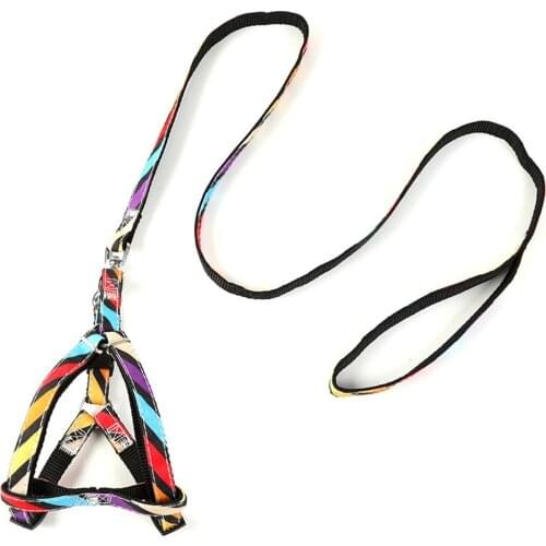 Pet Traction Rope Adjustable Cartoon Polyester Dog Puppy Traction Rope Leash Belt Pet Accessory