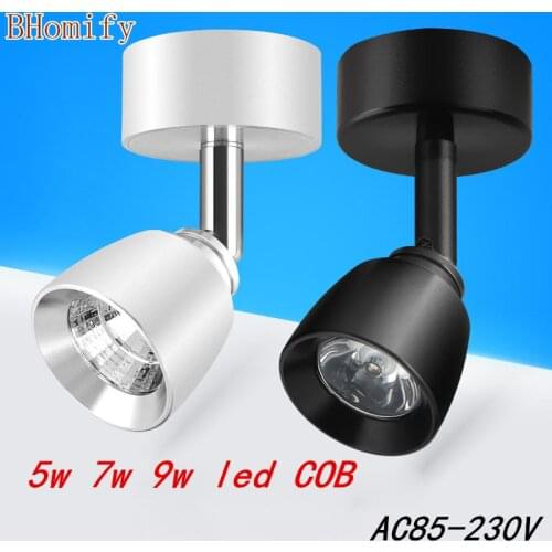LED COBdownlight 5w 7W 9W dimmable Ceiling Epistar ceiling lamp Recessed Spot light Downlight AC110V-220V 180degree rotation