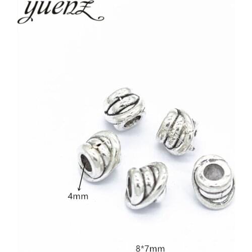 YuenZ 15pcs Vintage screw thread Bead Charms big hole Beads European pendant fit for necklace bracelet DIY pendants 8*7mm R21
