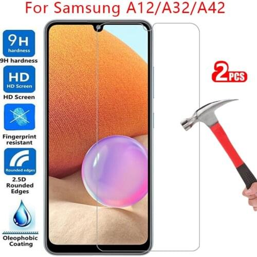 Tempered glass screen protector for samsung a12 a32 a42 5g case cover galaxy a 12 32 42 12a 32a 42a protective phone coque bag