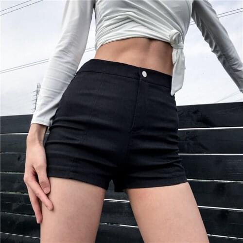 Womens High Waist Shorts Casual Punk Style Streetwear Hip Criss-Cross Bandage Hot Pants for Summer Party Club TT@88