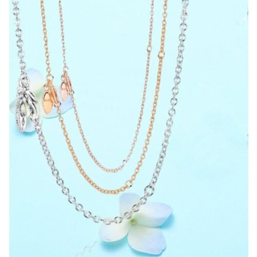 4 Styles 925 Sterling Silver Gold Pendant Necklaces for Women Delicate kolye DIY Jewelry Birthday New Year