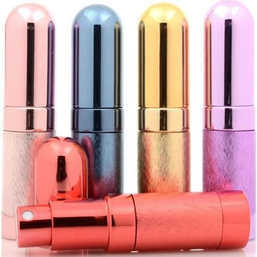 10/30pcs 6ml Metal Perfume Bottle, Aluminum Outer With Spray Head Glass Inner Empty Cosmetic Perfume Packing Tube