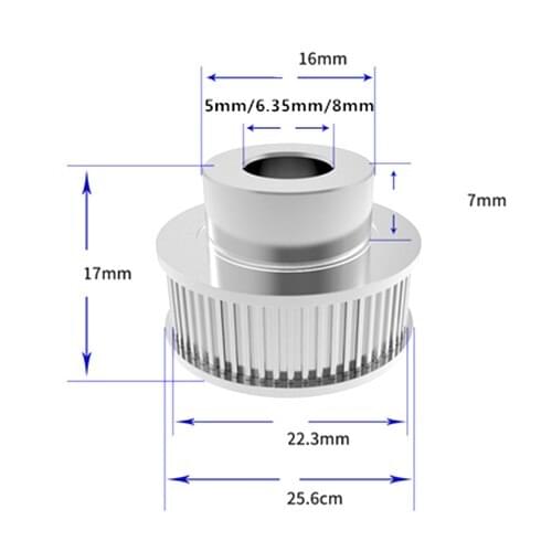 10Pcs Aluminum GT2 6mm Width 36 Tooth Teeth 2GT Timing Drive Pulley Pully Wheels Gear For 3D Printer Bore=5mm/6.35mm/8mm/10mm