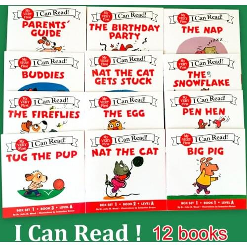 12books/set I Can Read Phonics BIG PIG My Very First Picture In English for Children Kids Pocket Story Books educational toys