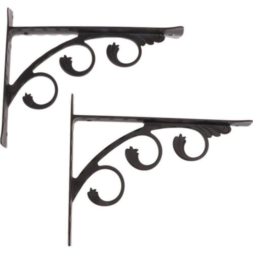 2pcs Aluminum Shelf Bracket L Shape Thickened Corner Brace Shelf Right Angle Bracket for Commodity Furniture Fittings Hardware