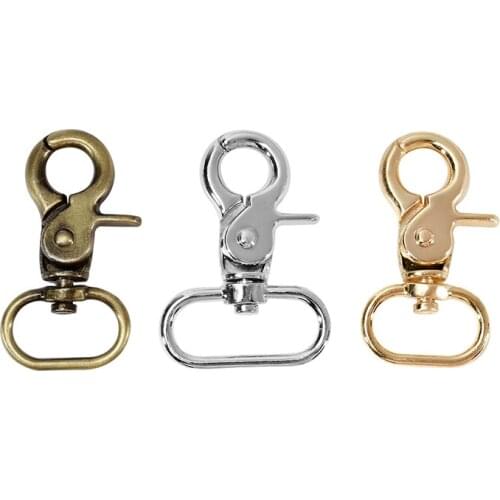 MIUSIE 4pcs Leather Bag Handbag Purse Shoulder Strap Belt Clasp Clip Trigger Buckle Key chain Key Ring Dog Chain Collar Snap