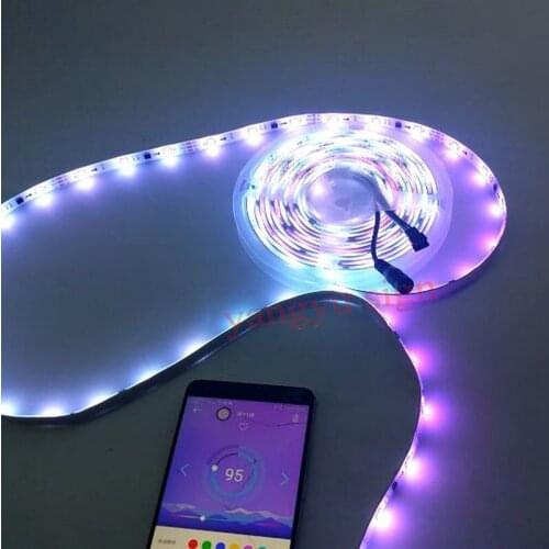 5050 waterproof Rainbown burst RGB LED strip 12V 5m bluetooth mobile control